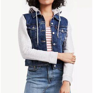 Levi's Hybrid Trucker Denim Jacket with Hood in Women's Large